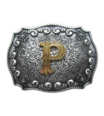 boucle de ceinture initial P lettre prénom homme femme