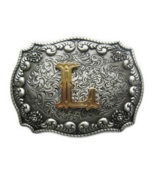 boucle de ceinture initial L lettre prénom homme femme