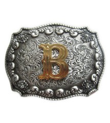 boucle de ceinture initial B lettre prénom homme femme