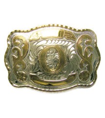 grosse boucle de ceinture initial O doré lettre prénom homme femme