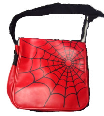 Handbag red spider web imitation gothic punk rock