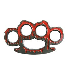 boucle de ceinture poing americain ensanglanté factice mixte