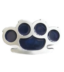 boucle de ceinture faux poing americain bleu homme femme