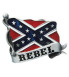 Belt buckle Rebel flag + inscription man woman