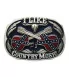 Belt buckle i like country music colorful man woman