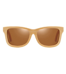 lunette de soleil bois véritable bambou verre marron clair et son coffret