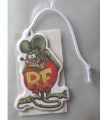 green and red rat fink car air freshener