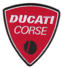 red ducati corse logo patch 8x7.5cm iron-on badge