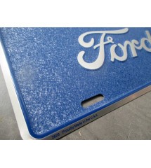 plaque d'immatriculation ford bleu martelé tole usa en relief license plate