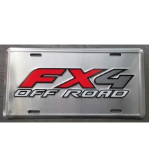 plaque d'immatriculation fx4 off road tole usa en relief license plate