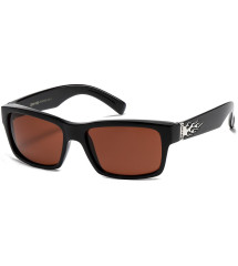 lunette de soleil choppers petit flamming chromé verre marron homme mixte