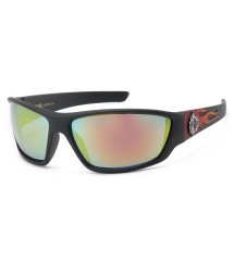 lunette de soleil choppers grand flamming rouge verre doré homme mixte