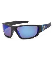 lunette de soleil choppers grand flamming bleu verre bleuté homme mixte