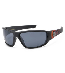 lunette de soleil choppers grand flamming orange rouge verre gris homme mixte