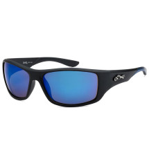 lunette de soleil choppers logo moto chromé verre bleuté pointe bleu homme mixte