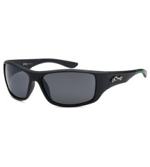 lunette de soleil choppers logo moto chromé verre gris noir pointe verte homme mixte