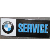 plaque décorative emaillée bmw service 20x7 cm deco garage email