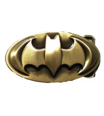 boucle de ceinture logo batman laiton et noirhomme femme