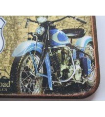 magnet 8x5.5 cm motorcycle road 66 mother road usa deco garage kitchen bar dinner loft fridge
