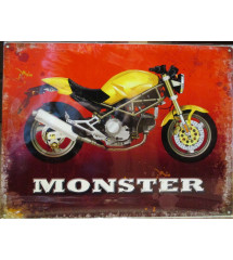 Motorcycle plate ducati monster sports motorcycle italian pub metal
