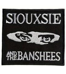 patch souxsie and the banshees noir blanc rectangulaire 9.5x8 cm