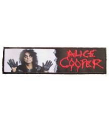 patch rectangulaire alice cooper 20x5cm ecusson thermocollant