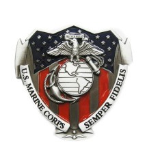 boucle de ceinture US marine coloré fomme femme blason