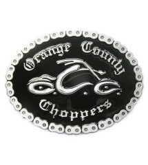 belt buckle orange county choppers black motorcycle chain