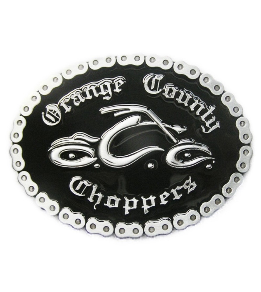 belt buckle orange county choppers black motorcycle chain