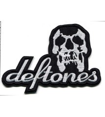 patch groupe deftones crane noir blanc 11x7cm ecusson thermocollant