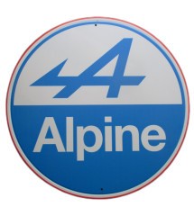 Plaque Logo Alpine Bleu Blanc Rouge - 30cm