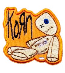 patch Korn orange poupée vaudou hard rock roll ecusson thermocollant
