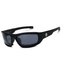 lunette de soleil choppers noire croix malte flexible adulte motard homme