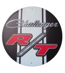 Plaque Challenger RT Tôle 30cm - Déco Garage Américain 
