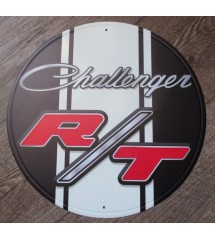 Plaque Challenger RT Tôle 30cm - Déco Garage Américain 