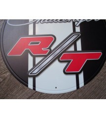 Plaque Challenger RT Tôle 30cm - Déco Garage Américain 