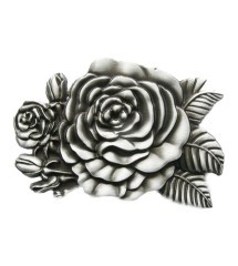 boucle de ceinture roses alu fleur femme pin up rock roll