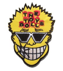 Patch the toy dolls visage jaune souriant 10.5x7 cm groupe punk