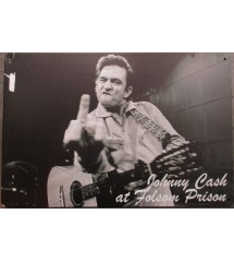Johnny Cash Plaque Finger of Honor Prison Poster Tole Deco
