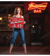 plaque budweiser 15 cents tole deco bar biere bbef bud usa