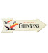 plaque flèche guinness 66cm tole deco bar pub affiche tole