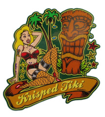sticker krisped tiki , pin up blonde sexy10.5x10cm bigdaddyjo autocollant