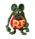 figurine rat fink bras queue et pied mobile rouge et verte