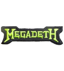 patch thermocollant megadeth vert 9x2.7cm ecusson hard rock