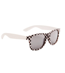 lunette de soleil style rétro damier noir et blanc UV400