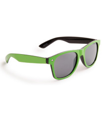 lunette de soleil bicolore vert flashy et noir retro style