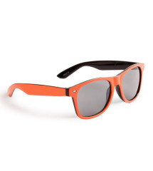 lunette de soleil bicolore orange et noir style retro tendance uv400