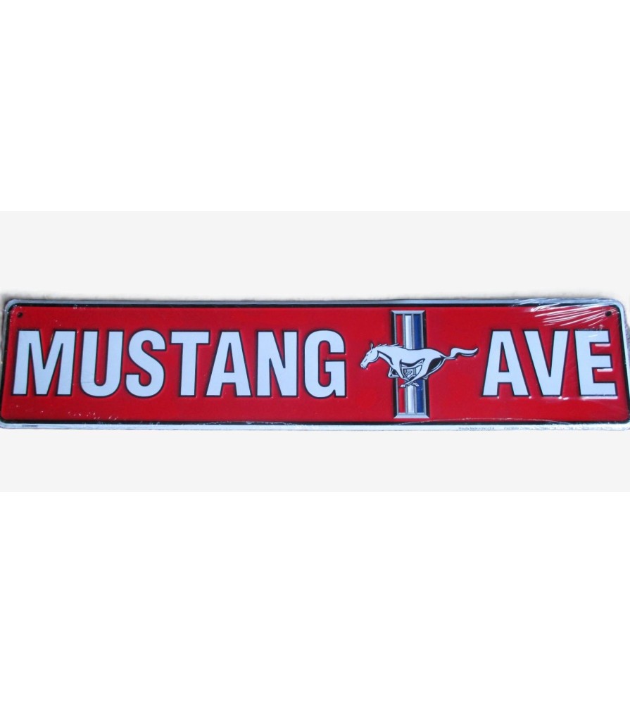Ford Mustang Street Sign Red Avenue