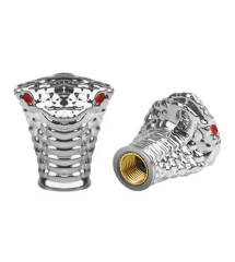 bouchon valve de roue (x4) serpent cobra auto moto chrome