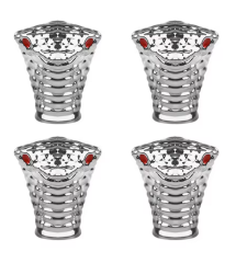 bouchon valve de roue (x4) serpent cobra auto moto chrome